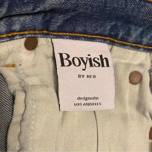 NWT Boyish by HER The Brady style jeans.  Button fly.  Raw hem.  Sz 26 - Picture 3 of 9